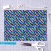 Rainbow Peace Sign Patroon Tissuepapier (Craft)