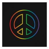 Rainbow Peace Sign Perfect Poster (Voorkant)