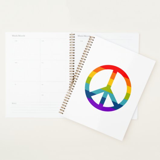 Rainbow Peace Sign Planner (Display)
