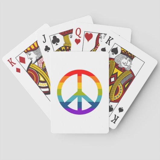 Rainbow Peace Sign Pokerkaarten (Achterkant)