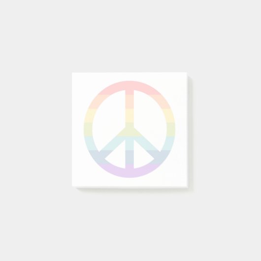 Rainbow Peace Sign Post-it® Notes (Voorkant)