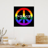 Rainbow Peace Sign Poster (Keuken)