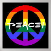 Rainbow Peace Sign Poster (Voorkant)