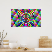 Rainbow Peace Sign Poster (Keuken)