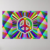 Rainbow Peace Sign Poster (Voorkant)