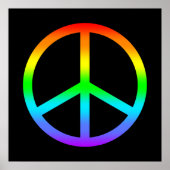 Rainbow Peace Sign Poster (Voorkant)