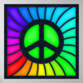 Rainbow Peace Sign Poster (Voorkant)