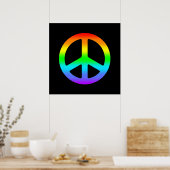 Rainbow Peace Sign Poster (Keuken)