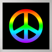 Rainbow Peace Sign Poster (Voorkant)