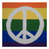 Rainbow Peace Sign Poster (Voorkant)