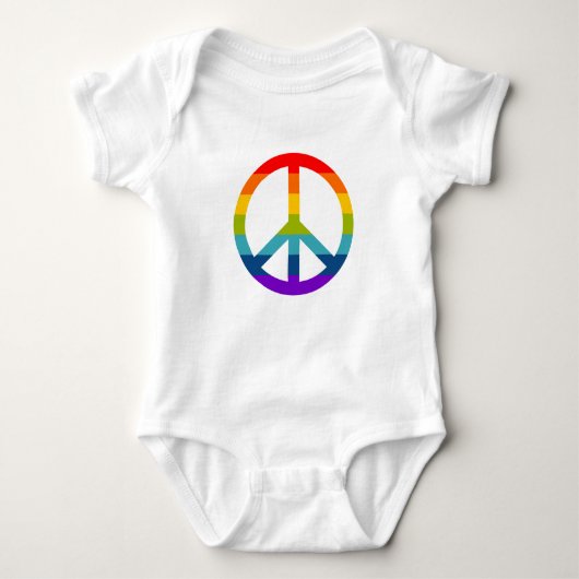 Rainbow Peace Sign Romper (Voorkant)