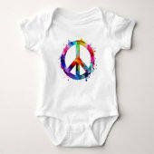 Rainbow Peace Sign Romper (Voorkant)