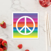 Rainbow Peace Sign Servetten (Insitu)