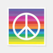 Rainbow Peace Sign Servetten (Voorkant)
