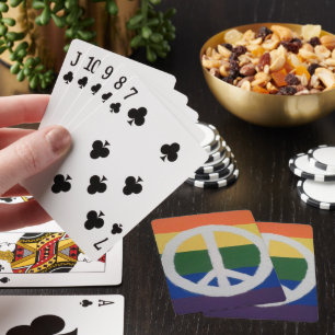 Rainbow Peace Sign-speelkaarten Pokerkaarten