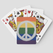 Rainbow Peace Sign-speelkaarten Pokerkaarten (Achterkant)