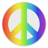 Rainbow Peace Sign Sticker (Voorkant)