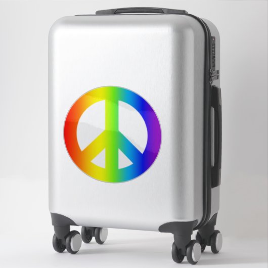 Rainbow Peace Sign Sticker (Koffer)