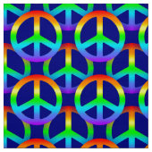 Rainbow Peace Sign Stof (Swatch)