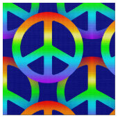 Rainbow Peace Sign Stof (Close Up)