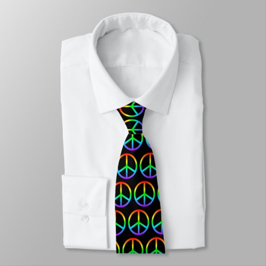 Rainbow Peace Sign Stropdas (Gebonden)