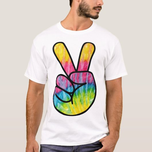 Rainbow Peace Sign T-shirt (Voorkant)