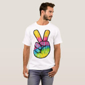 Rainbow Peace Sign T-shirt (Voorkant volledig)