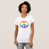 Rainbow Peace Sign T-shirt (Voorkant volledig)