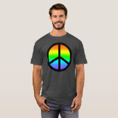 Rainbow Peace Sign T-Shirt (Voorkant volledig)