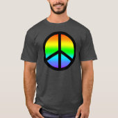Rainbow Peace Sign T-Shirt (Voorkant)