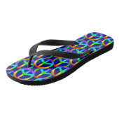Rainbow Peace Sign Teenslippers (Schuin)