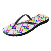 Rainbow Peace Sign Teenslippers (Schuin)
