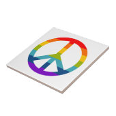 Rainbow Peace Sign Tegeltje (Zijkant)