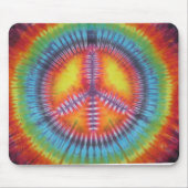 Rainbow Peace Sign Tie Dye Muismat (Voorkant)