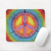 Rainbow Peace Sign Tie Dye Muismat (Met muis)