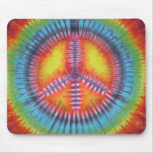 Rainbow Peace Sign Tie Dye Muismat