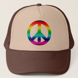 Rainbow Peace Sign Trucker Pet