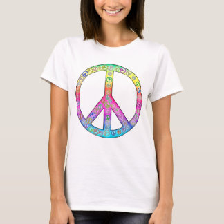 Rainbow Peace Signaleert binnen T-shirt
