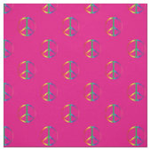 Rainbow Peace Signaleert roze Stof (Swatch)