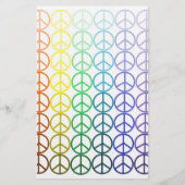 Rainbow Peace Signalering Stationery Briefpapier (Voorkant)