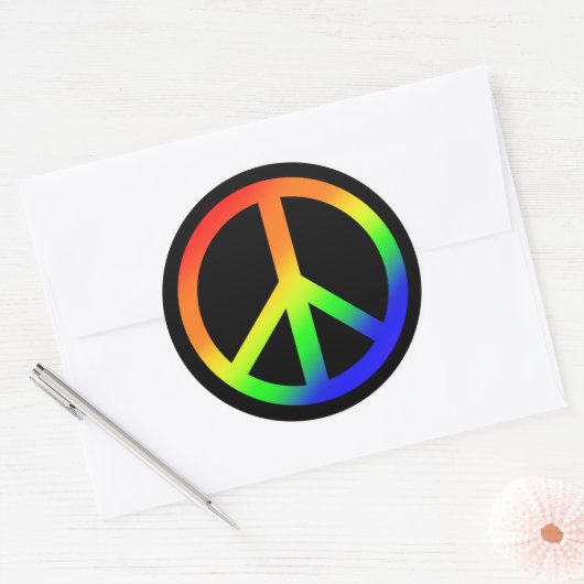 Rainbow Peace Sticker (Envelop)