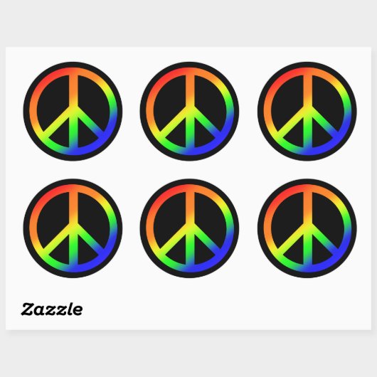 Rainbow Peace Sticker (Vel)