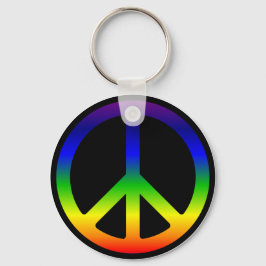 Rainbow Peace Symbol Sleutelhanger