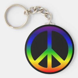 Rainbow Peace Symbol Sleutelhanger