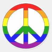 Rainbow Peace Symbol Sticker (Voorkant)