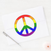Rainbow Peace Symbol Sticker (Envelop)