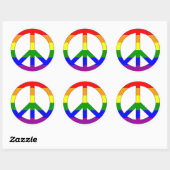 Rainbow Peace Symbol Sticker (Vel)