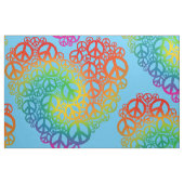 Rainbow Peace Symbool Hart Stof (Fat Quarter)
