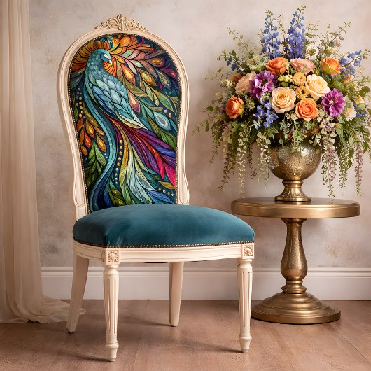 Rainbow Peacock Decoupage Tissuepapier