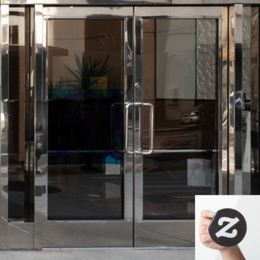 Rainbow Peacock Fractal Swirl gekleurd glas Kijk Raamsticker (Kantoordeur)